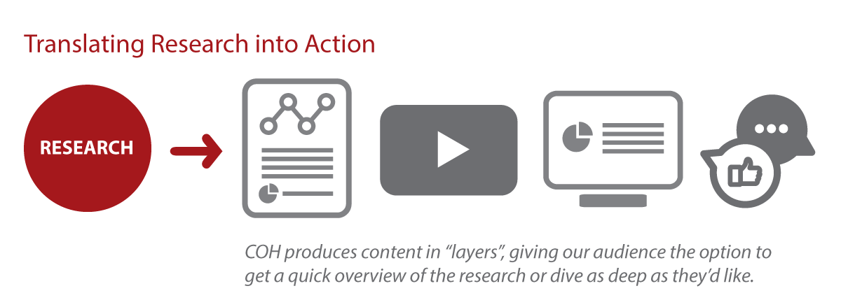 The process of translating research into action.
