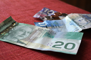 Image of Canadian money.