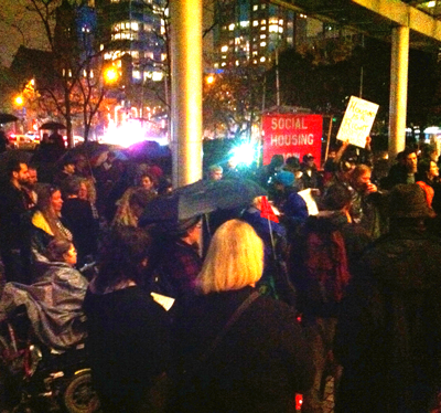 Photo of protesters against the National Conference on Ending Homelessness