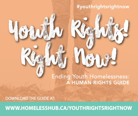 Youth Rights! Right Now! Ending Youth Homelessness: A Human Rights Guide promotional image #youthrightsrightnow