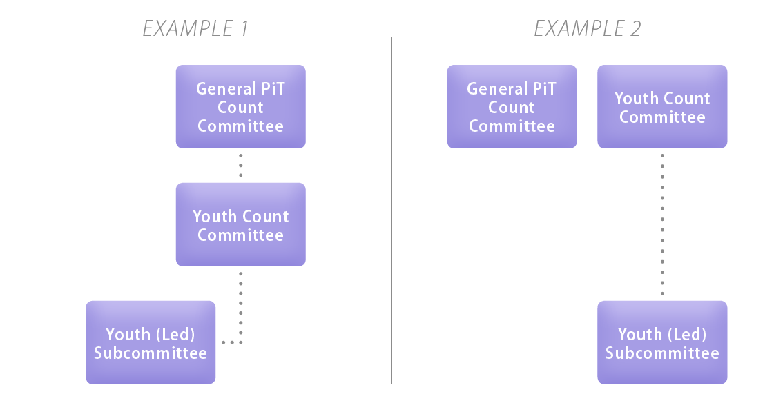 Example 1 and 2 for various ways of structuring committees