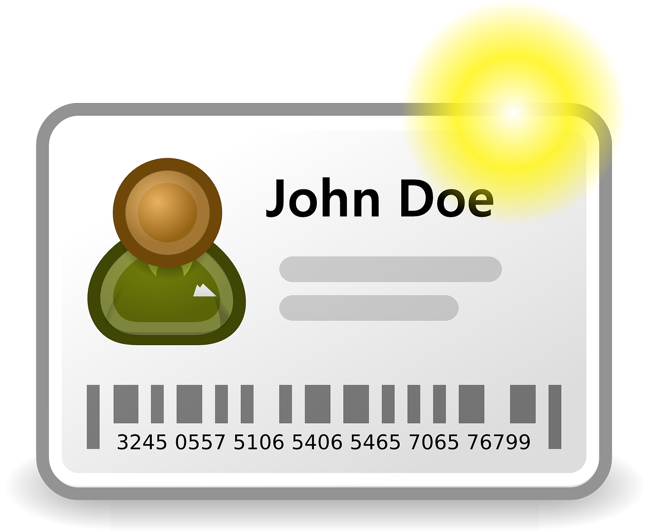 An illustration of John Doe's ID